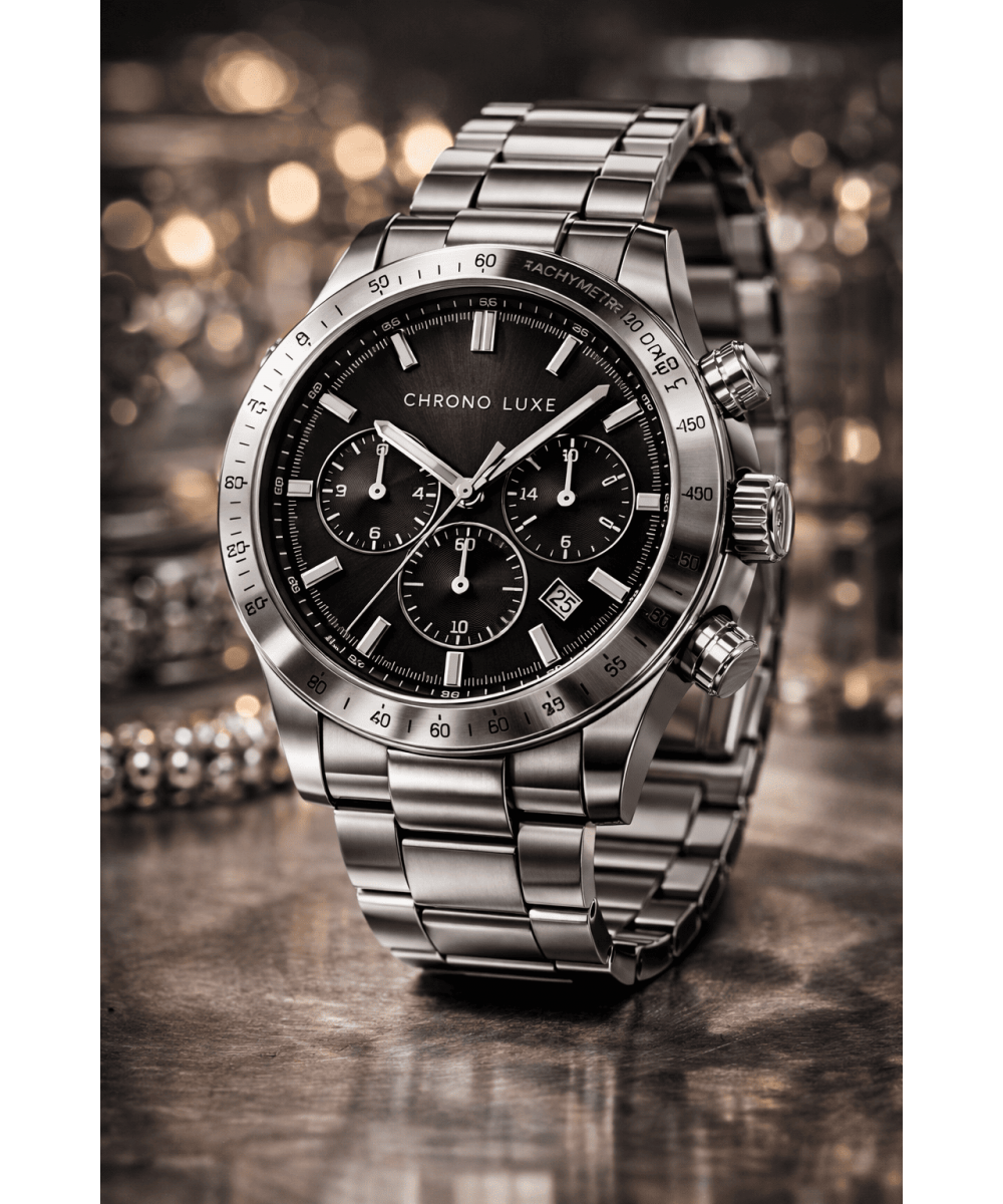 CHRONO LUXE STEEL WATCH