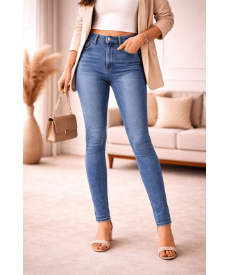 HIGH WAIST SLIM FIT JEANS