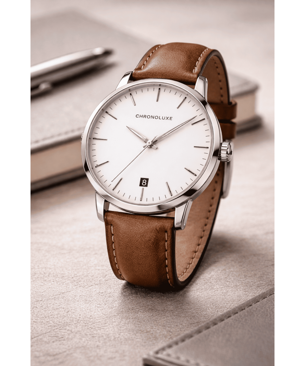 MINIMAL WHITE FACE WATCH