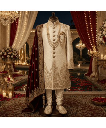 PREMIUM WEDDING SHERWANI SET