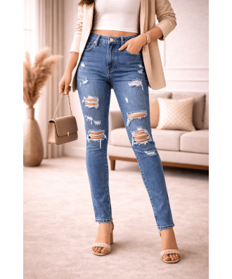 RIPPED FASHION DENIM JEANS