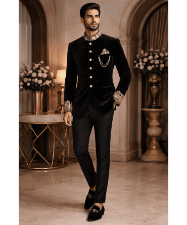 VELVET LUXE JODHPURI BLAZER
